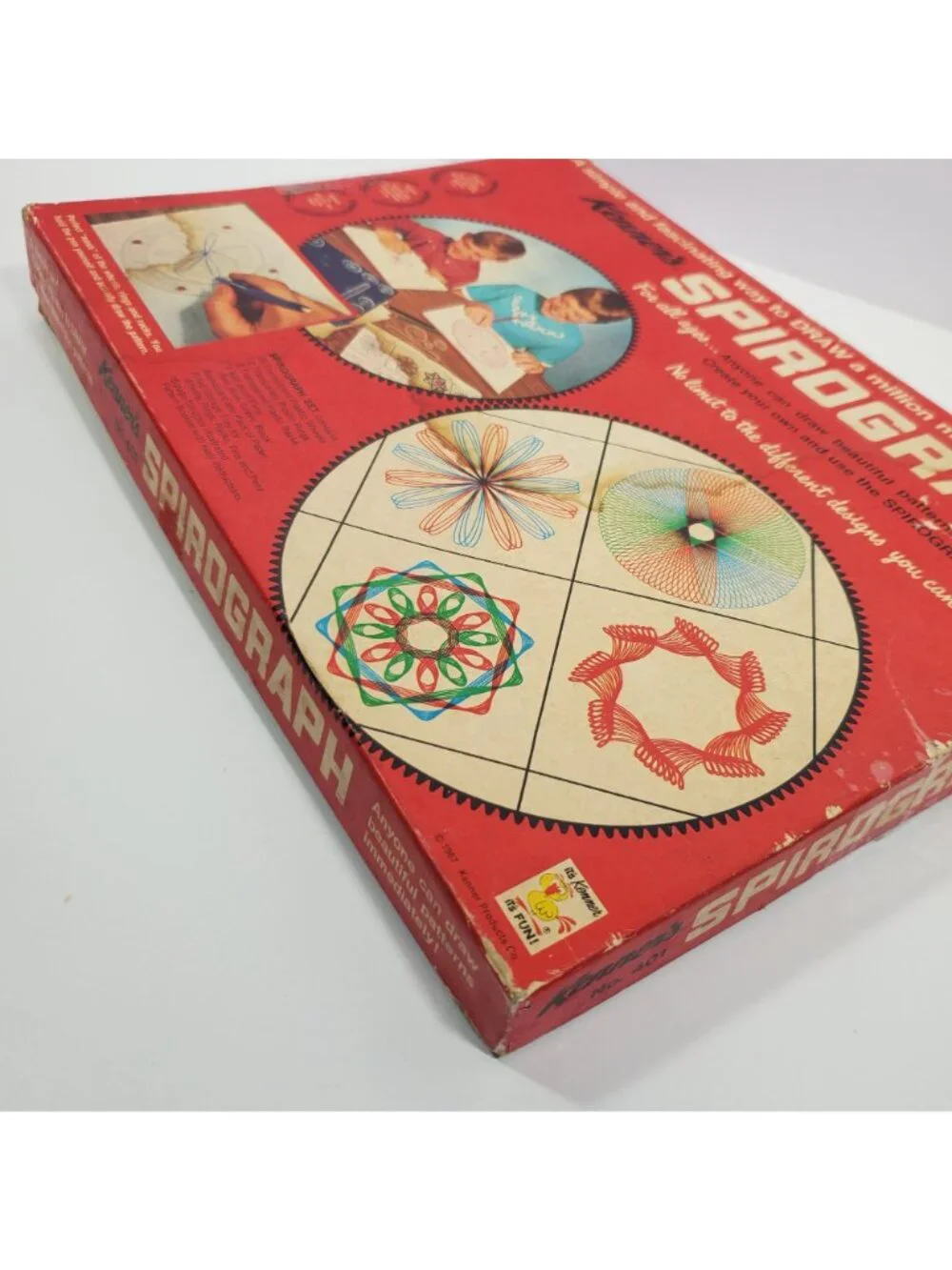 Kenner 1967 Spirograph Drawing Set Complete Minus Pens Vintage Blue Tray - Picture 8 of 12